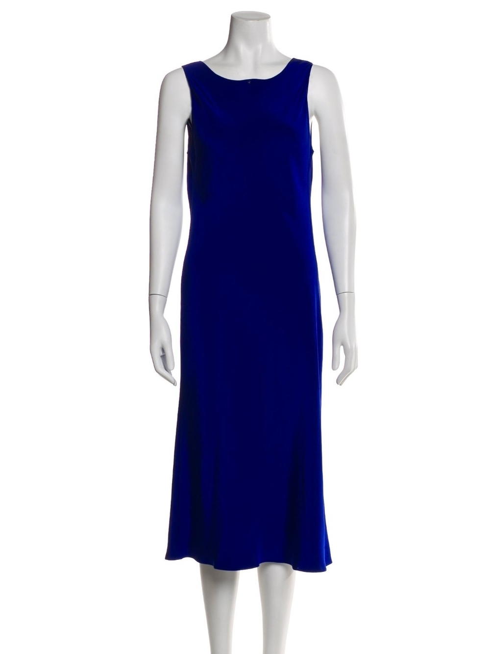 Peter Cohen Star Label Sleeveless Champagne Beige 100% Silk Midi Slip Dress - Picture 13 of 15